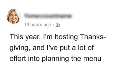 My Mother-In-Law Doesn’t Want to Eat Thanksgiving Dinner I Cook, Plans to Bring Her Own Meals