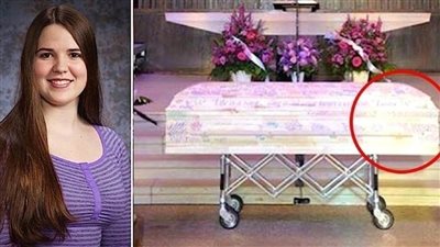 TEEN GIRL DIES, THEN MOM LOOKS CLOSER AT HER CASKET AND REALIZES NOTES ARE SCRIBBLED ALL OVER IT
