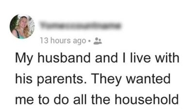 My In-Laws Treat Me like a Maid & Made Me Cook for Them While I Was Sick — I Took It up with My Husband