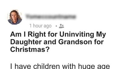 I Uninvited My Oldest Daughter and Grandson to Christmas after She Refused to Do Me a Favor