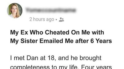 HER HUSBAND CHEATED ON HER WITH HER SISTER, AND THEN TRIED TO CONTACT HER SIX YEARS LATER, AFTER SHE CREATED A NEW LIFE WITH HER NEW HUSBAND