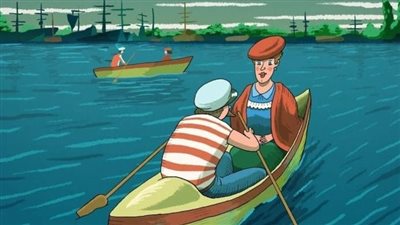 Dive into this optical illusion challenge: Uncover the hidden boatman in the lake within 9 seconds, a task only for real detectives!