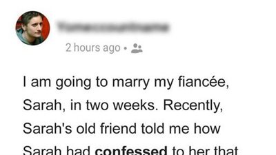 FRIENDS OF HIS FIANCEE HAD TOLD HIM THE TRUTH ABOUT THEIR CHILDREN