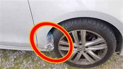 If You See A Plastic Bottle On Your Tire, Be Warned