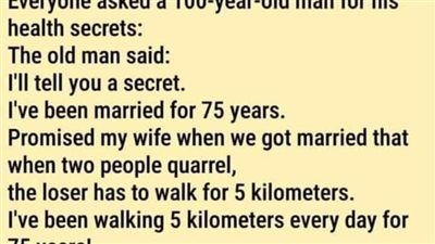 Everyone asked a 100-year-old man for his health secrets