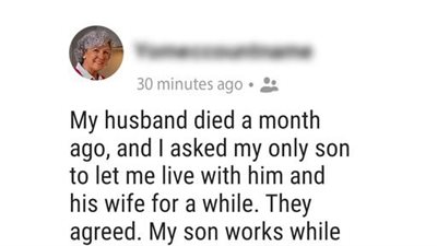 DAUGHTER-IN-LAW WAS ACTING MEANLY TOWARDS THE MOTHER-IN-LAW, SO THE OLD WOMAN DECIDED TO TEACH HER A LESSON