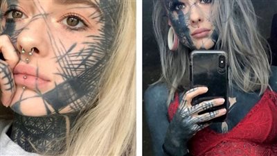 The girl from England covered 90% of her body with tattoos and this is not her limit