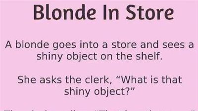 Blonde in store