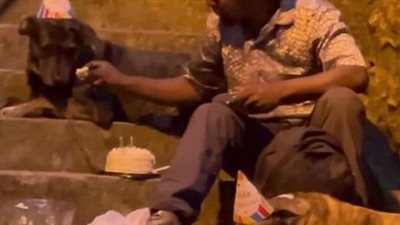 Sweet video – A homeless man celebrating his dog’s birthday