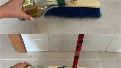 WHITE VINEGAR ON THE BROOM TO CLEAN, THE FLOOR WILL NEVER BE THE SAME AGAIN