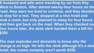 Clever guest rattles arrogant manager after he tries to charge $350 for room
